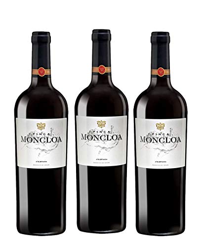 Finca Moncloa Syrah & Cabernet Sauvignon - Vino V.T. Cádiz - 3 Botellas de 750 ml - Total : 2250 ml