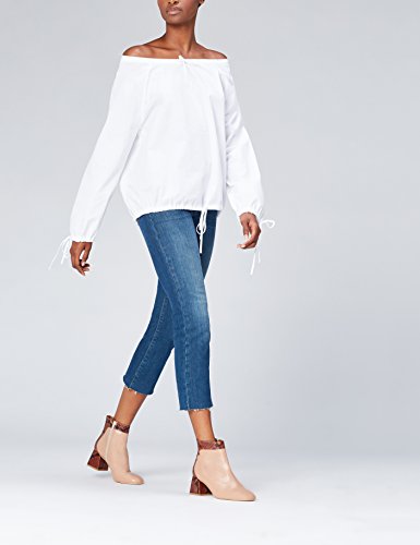 find. Botines con Detalle Efecto Pitón para Mujer, Blanco (Nude), 40 EU