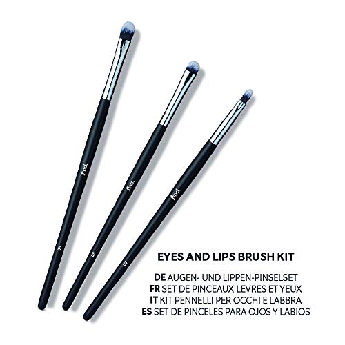 FIND - Kit de ojos y labios - pincel de difuminado, para sombra de ojos y de labios (3 pinceles) - n.º 05, n.º 06, n.º 07