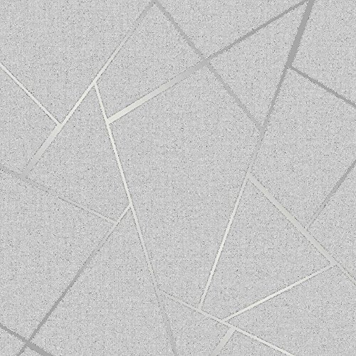 Fine Décor FD42280 - Cuarzo fractal, color plateado