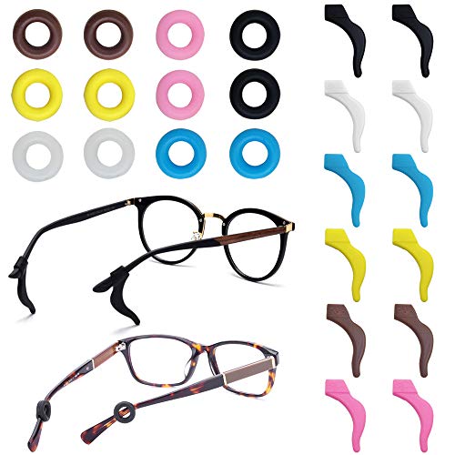 FineGood 12 pares de retenedores de gafas, silicona antideslizante para gafas de sol gafas de lectura