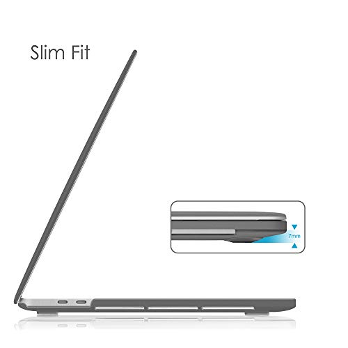 Fintie Funda para MacBook Pro 13 (2020) - Súper Delgada Carcasa Protectora de Plástico Duro para MacBook Pro 13.3 Pulgadas A2251 / A2289 con Touch Bar y Touch ID, Gris