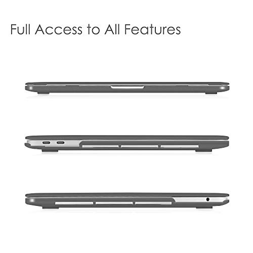 Fintie Funda para MacBook Pro 13 (2020) - Súper Delgada Carcasa Protectora de Plástico Duro para MacBook Pro 13.3 Pulgadas A2251 / A2289 con Touch Bar y Touch ID, Gris