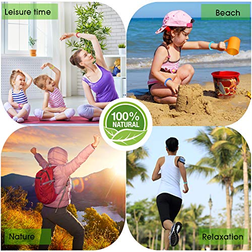 FISHOAKY Tropical, 100% Natural, Resistente al Agua, 10 Paquetes de Pulseras con 4 Parches repelentes, para Adultos y niños, Interior Exterior, antimosquitos