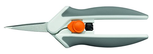 Fiskars Tijeras multiuso Softgrip, con Micro-Tip, Longitud: 16 cm, Hoja de acero inoxidable/Mangos de plástico, Blanco/Gris, Easy Action, 1003874