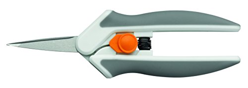 Fiskars Tijeras multiuso Softgrip, con Micro-Tip, Longitud: 16 cm, Hoja de acero inoxidable/Mangos de plástico, Blanco/Gris, Easy Action, 1003874