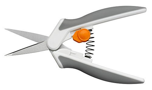 Fiskars Tijeras multiuso Softgrip, con Micro-Tip, Longitud: 16 cm, Hoja de acero inoxidable/Mangos de plástico, Blanco/Gris, Easy Action, 1003874