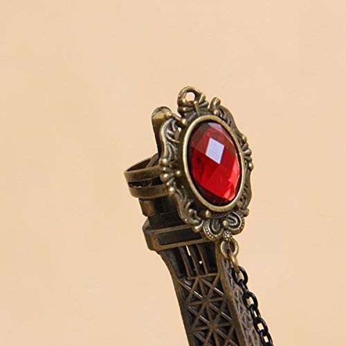 Five Season 1pcs Handmade Retro Black Lace Vampire Slave Bracelet With Fabric Flower And Red Resin Gothic Style by Five Season