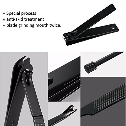 Fixget Set de Manicura, 16 Set Cortaúñas Conjunto Kit de Pedicura Profesional de Acero Inoxidable uñas Tijeras de Remover la Cutícula con Maletín de Viaje Portátil (16 Pcs Rojo)