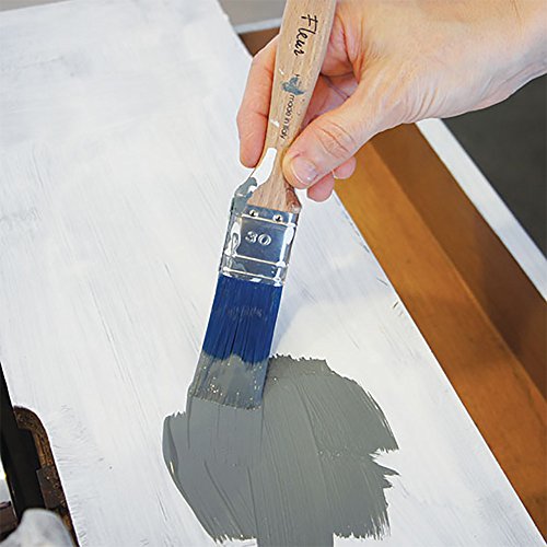 Fleur Paint 14003 - Brocha (fibra sintetica, 1,5 cm x 3 cm) color azul y blanco