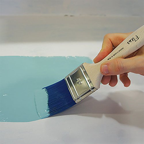 Fleur Paint 14004 - Brocha (fibra sintetica, 1,5 cm x 5 cm) color azul y blanco