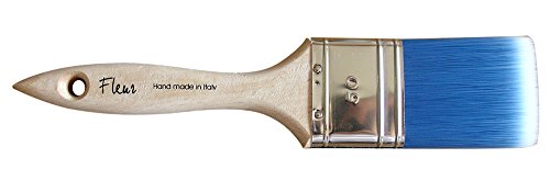 Fleur Paint 14004 - Brocha (fibra sintetica, 1,5 cm x 5 cm) color azul y blanco