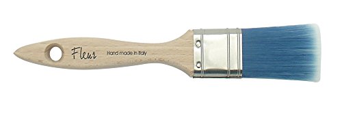 Fleur Paint 14012 - Brocha (fibra sintetica, 1,5 cm x 4 cm) color azul y blanco