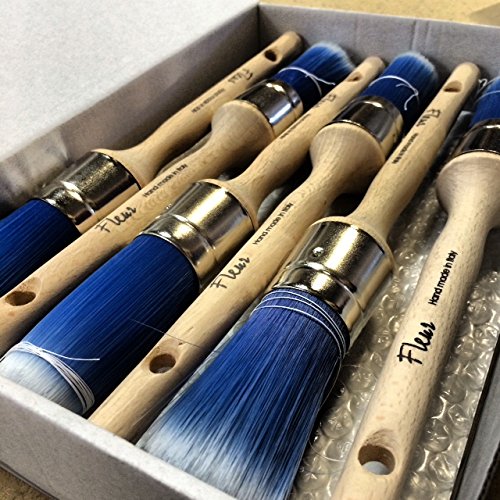 Fleur Paint 14020 - Brocha (fibra sintetica) color azul y blanco