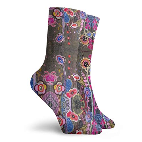 Floral Pond Verge Calcetines Clásicos Ocio Deporte Calcetines Cortos 30 cm/11.8 Pulgadas Adecuado Para Hombres Mujeres