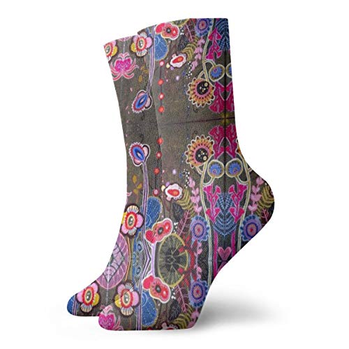 Floral Pond Verge Calcetines Clásicos Ocio Deporte Calcetines Cortos 30 cm/11.8 Pulgadas Adecuado Para Hombres Mujeres