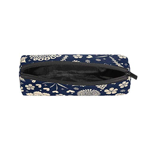 Flores Seamless Patern Pencil Case Oficina Portalápices Bolsa Bolsa Bolsa Lápiz Papelería Bolsa Cosmética