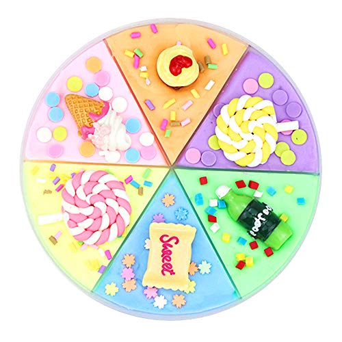 Fluffy Cloud Slime, BESTZY Arcilla Seca al Aire, Fluffy Slime Kit, 6 Colores Fluffy Floam Slime Mixto Elástico y Suave Arcilla Juguete No Tóxico para Niños y Adultos