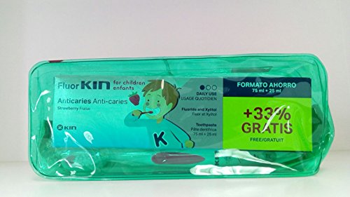 FLUOR KIN INFANTIL PASTA ANTICARIES 100 ML + CEPILLO DENTAL+ NECESER