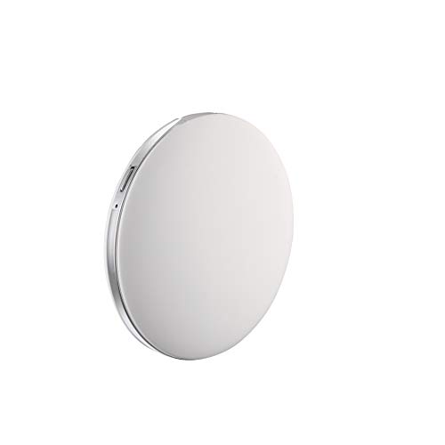 Flybiz Espejo de maquillaje de viaje, Espejo de Bolsillo Compacto Iluminado LED para Maquillaje, luz diurna, compacto, portátil, 1X/3X de Mano Portátil Doble Cara Iluminación Natural Plegable