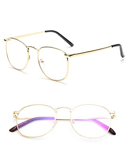 Flydo Gafas de lentes transparentes gafas de lectura decoración para hombres mujeres de moda/gafas retro Lente Transparente Visión Clara