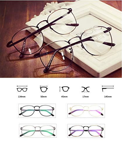 Flydo Gafas de lentes transparentes gafas de lectura decoración para hombres mujeres de moda/gafas retro Lente Transparente Visión Clara