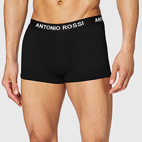 FM London Fitted Boxer, Negro, Medium (Pack de 12) para Hombre