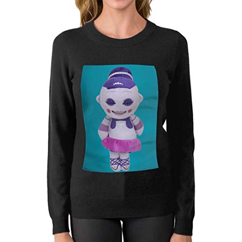 FNAF Sudadera con capucha Ballora/Freddy Cosplay Disfraz Sudadera Mujer Estampado de cómics Suéter con capucha Suéter informal con cordón Jerséis de uniforme ligero Chaqueta de abrigo Ropa deportiva