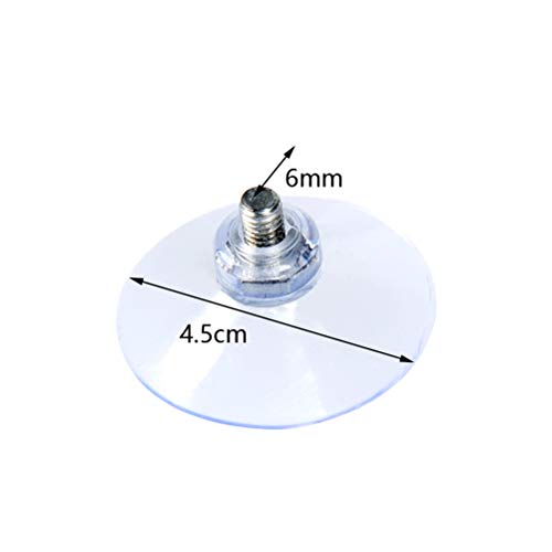 FOCCTS 20pcs Ganchos Ventosa Transparente 45mm de Plástico PVC con Rosca para Hogar,Oficina,Ventanas de Coche