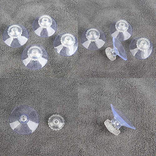 FOCCTS 20pcs Ganchos Ventosa Transparente 45mm de Plástico PVC con Rosca para Hogar,Oficina,Ventanas de Coche