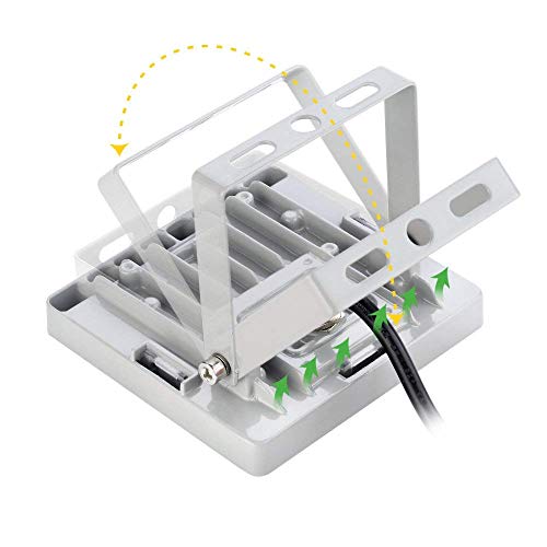 Foco LED exterior con Echufe, Resistente al Agua IP65, Focos LED Exteriores Jardín Terraza Fachada etc. (Blanco frío, 20w)