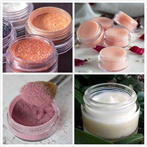 FOGAWA 50pcs 5 ml/5g Envase Cosmético Vacío Pequeño Plástico Transparente Puede Olla Cosmética Tarro Crema Mini Botella Cosméticos de Viaje con Tapa para Crema/Polvo/Loción/Pequeño Lazo del Oído