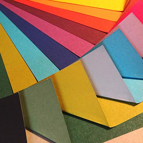 Folded Square Origami – Conjunto de Regalo de Papel para Papiroflexia | 100 Hojas, 15cm Cuadrado | Colección de Colores Complementarios