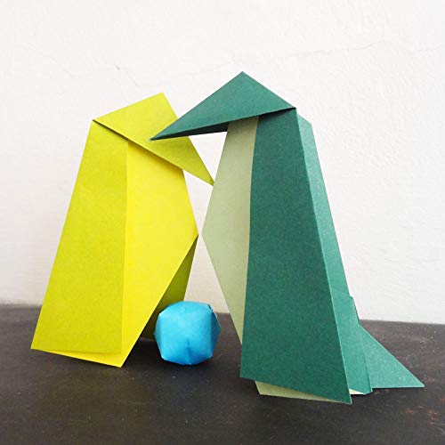 Folded Square Origami – Conjunto de Regalo de Papel para Papiroflexia | 100 Hojas, 15cm Cuadrado | Colección de Colores Complementarios