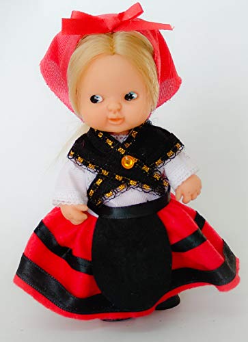 Folk Artesanía Vestido y complementos Regional típico Gallega muñeca Barriguitas de Famosa. Muñeca no incluida en el Lote.