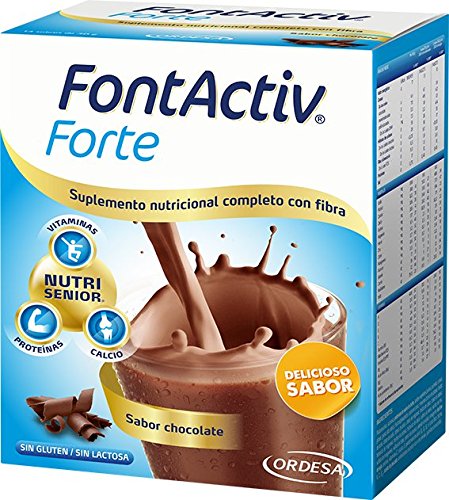 Fontactiv Forte Chocolate - 14 Sobres de 30gr - Suplemento Nutricional para adultos y mayores - 1 o 2 sobres al día.