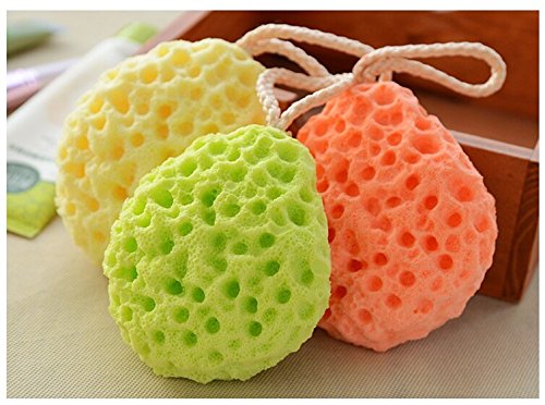 Fontee Baby esponja bebé Niños Hidrofílico Bebé Súper Suave y Sin Irritación Ducha Baño Esponja Amarillo