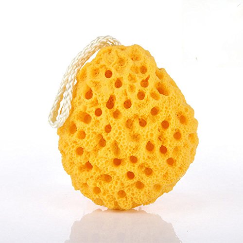 Fontee Baby esponja bebé Niños Hidrofílico Bebé Súper Suave y Sin Irritación Ducha Baño Esponja Amarillo