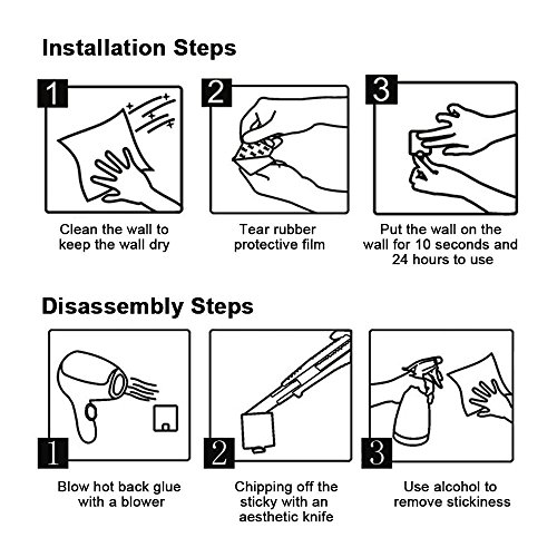 FOONEE - 2 ganchos de afeitar de acero inoxidable, ganchos de afeitar adhesivos multiusos resistentes para baño, cocina