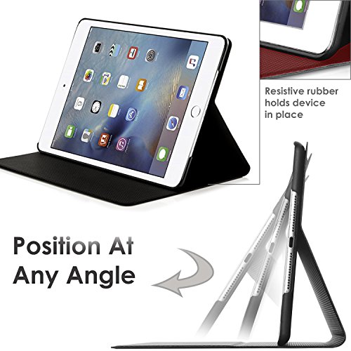 Forefront Cases Funda para Apple iPad Air 2 2a Generación Funda Carcasa Stand Case Cover - Delgado Ligera, Protección Completa del Dispositivo y Smart Auto Sueño Estela Función - Negro