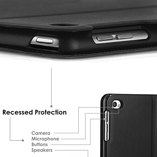 Forefront Cases Funda para Apple iPad Air 2 2a Generación Funda Carcasa Stand Case Cover - Delgado Ligera, Protección Completa del Dispositivo y Smart Auto Sueño Estela Función - Negro