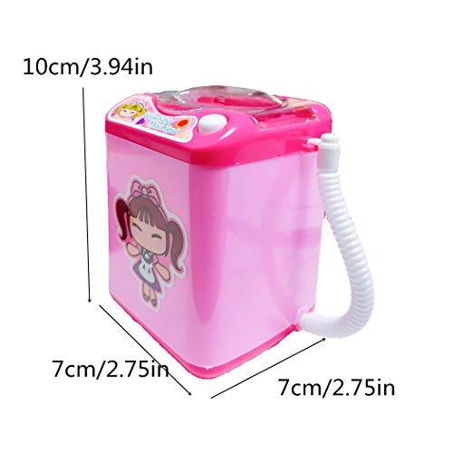FORLADY Mini aparato para niños Lavadora Juguete Simulación Limpieza automática Lavadora Maquillaje eléctrico Cepillo Limpiar