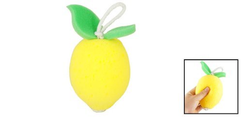 Forma folhas de pêra Accent Massagem Corporal Banho de lavagem Esponja Verde Amarelo