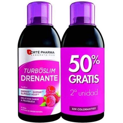 Forte-Pharma - PACK 2 UNIDADES TURBOSLIM DRENANTE SABOR FRAMBUESA 500ML FORTE PHARMA