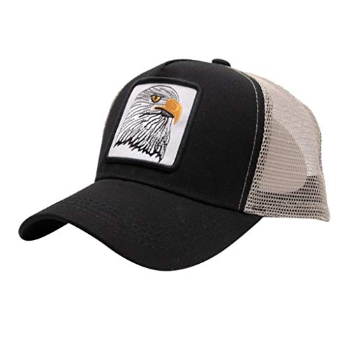 Fossen Gorras de Hombre Animales Bordada Gorra de BéIsbol Mujer de Malla Ajustable Vintage - Gorra de Visera de Verano, Sombrero de Sol Sports Cap Unisex (Águila/Gris)