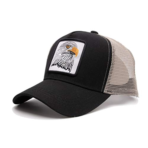 Fossen Gorras de Hombre Animales Bordada Gorra de BéIsbol Mujer de Malla Ajustable Vintage - Gorra de Visera de Verano, Sombrero de Sol Sports Cap Unisex (Águila/Gris)