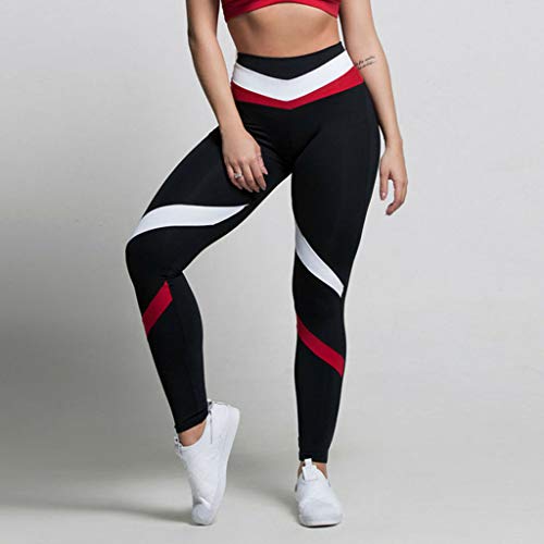 Fossen MuRope Pantalones Mujer Yoga Deporte Largo Compresion Otoño Invierno Impresión Costuras a Rayas - Leggings Mujer Skinny Fitness de Vestir - Pants Casual para Chicas y Mujeres