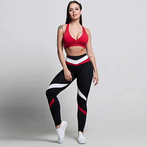Fossen MuRope Pantalones Mujer Yoga Deporte Largo Compresion Otoño Invierno Impresión Costuras a Rayas - Leggings Mujer Skinny Fitness de Vestir - Pants Casual para Chicas y Mujeres