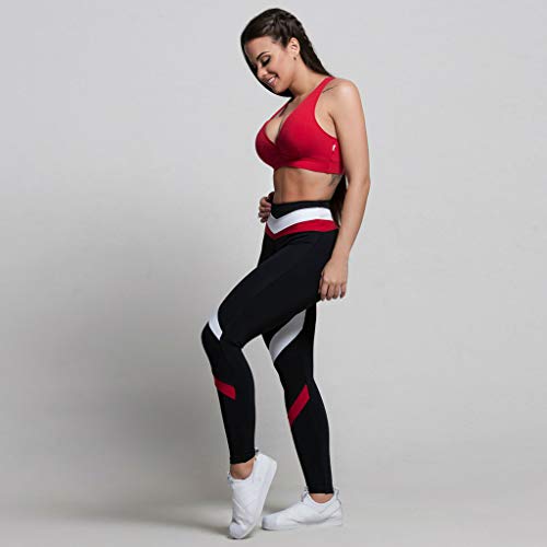 Fossen MuRope Pantalones Mujer Yoga Deporte Largo Compresion Otoño Invierno Impresión Costuras a Rayas - Leggings Mujer Skinny Fitness de Vestir - Pants Casual para Chicas y Mujeres