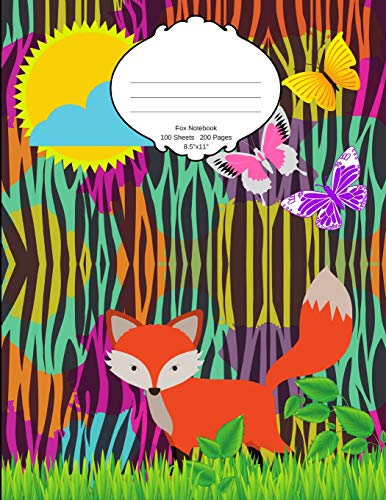 Fox Notebook: School supplies composition book and journal for kids